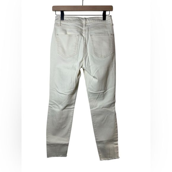 Rewash White Distressed Skinny Jeans Raw Hem Size 1/25 - Picture 7 of 10